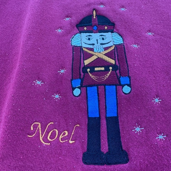 Vintage Great American Lakes & Timbers Nutcracker Embroidered Crew Sweatshirt LG - Picture 2 of 13